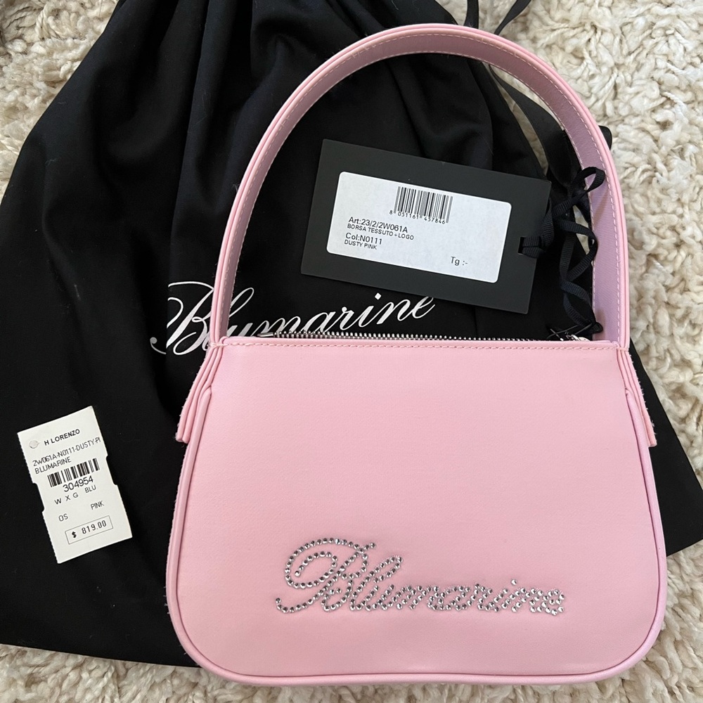 Blumarine Pink Crystal Embellished Handbag